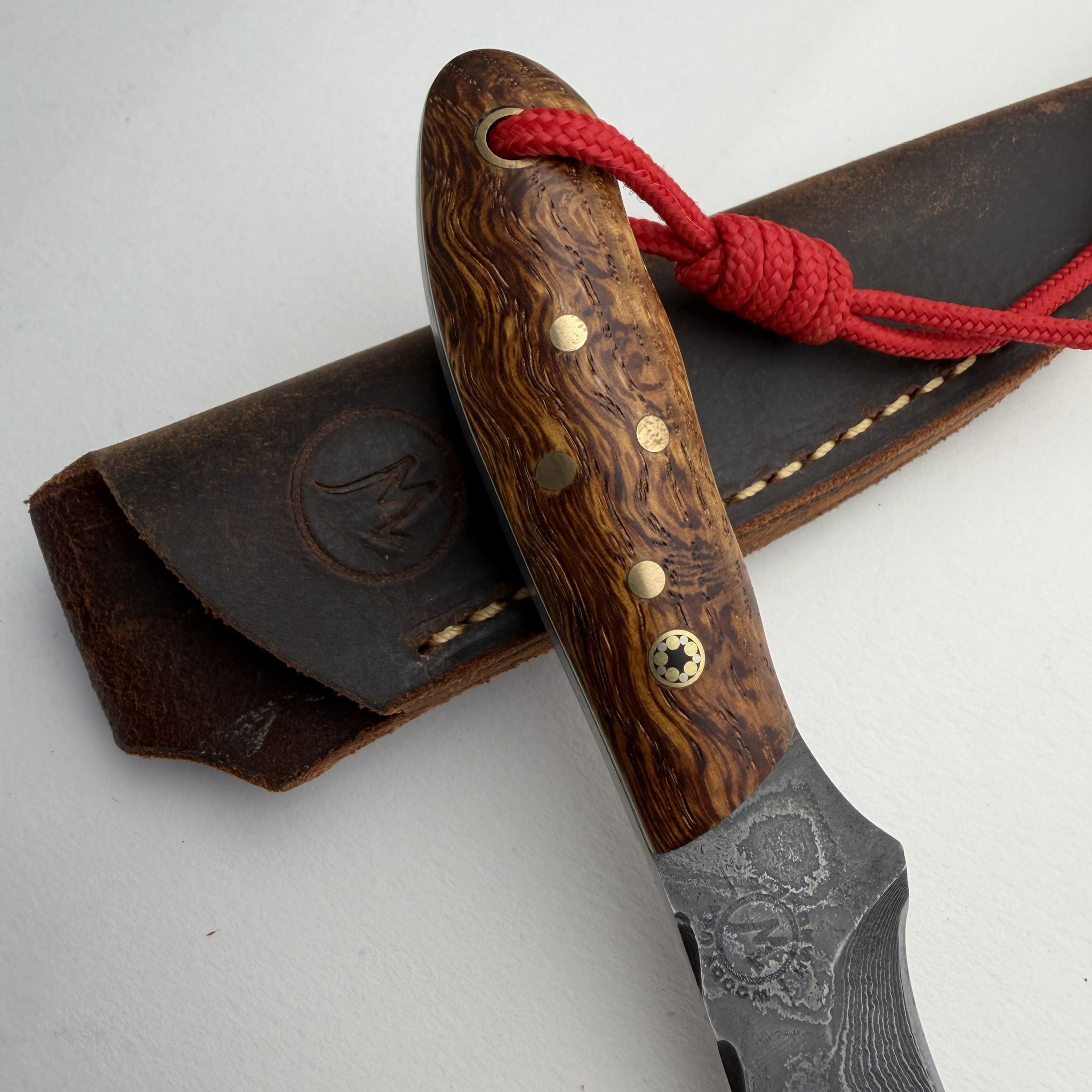 Woody's Damascus & Burl Oak Hawkbill (Handmade One & Only)