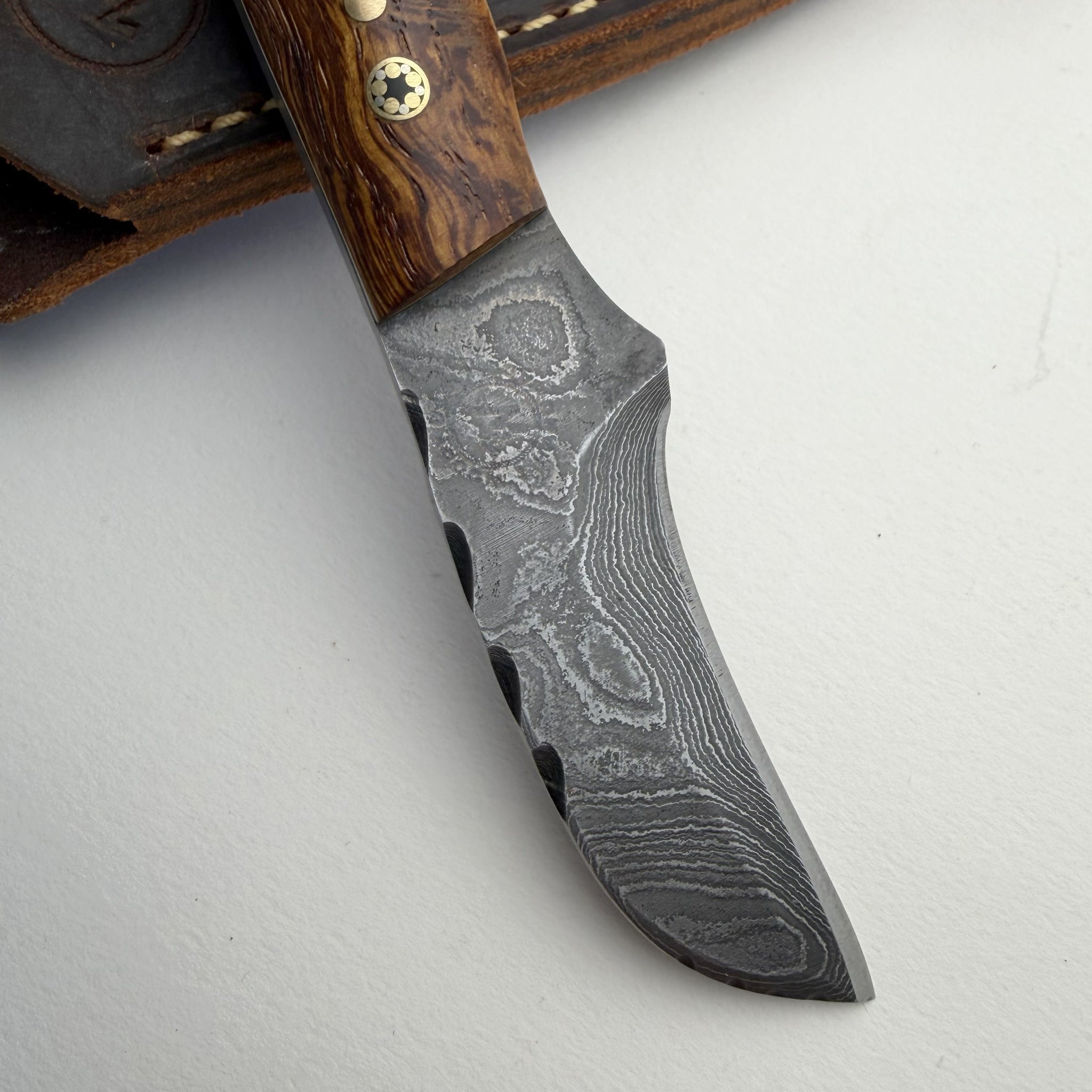 Woody's Damascus & Burl Oak Hawkbill (Handmade One & Only)