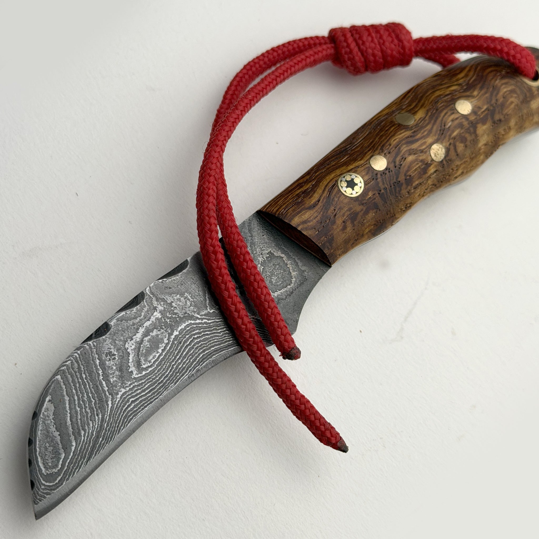 Woody's Damascus & Burl Oak Hawkbill (Handmade One & Only)