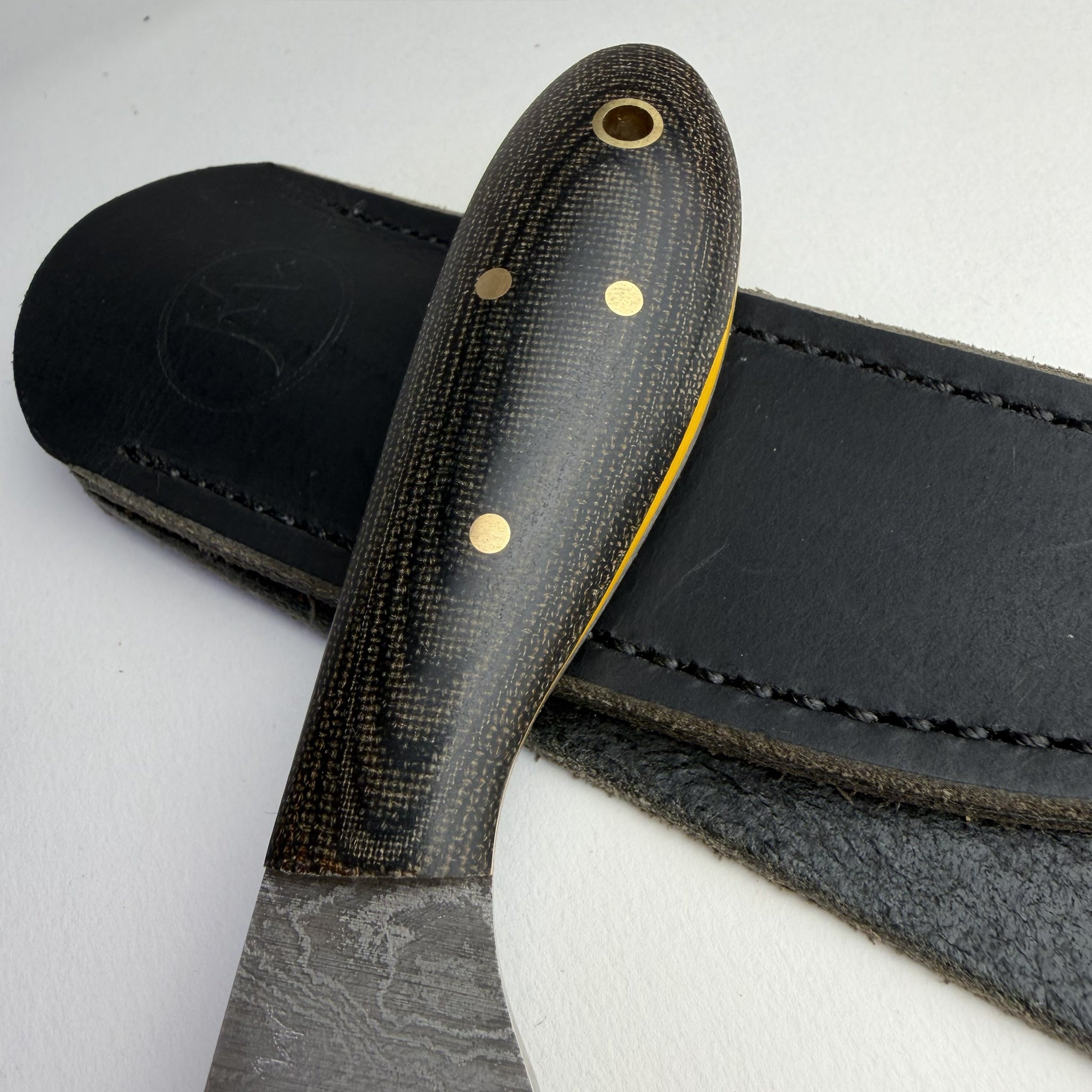 Woody's Damascus Drop Point Black Magic Stinger