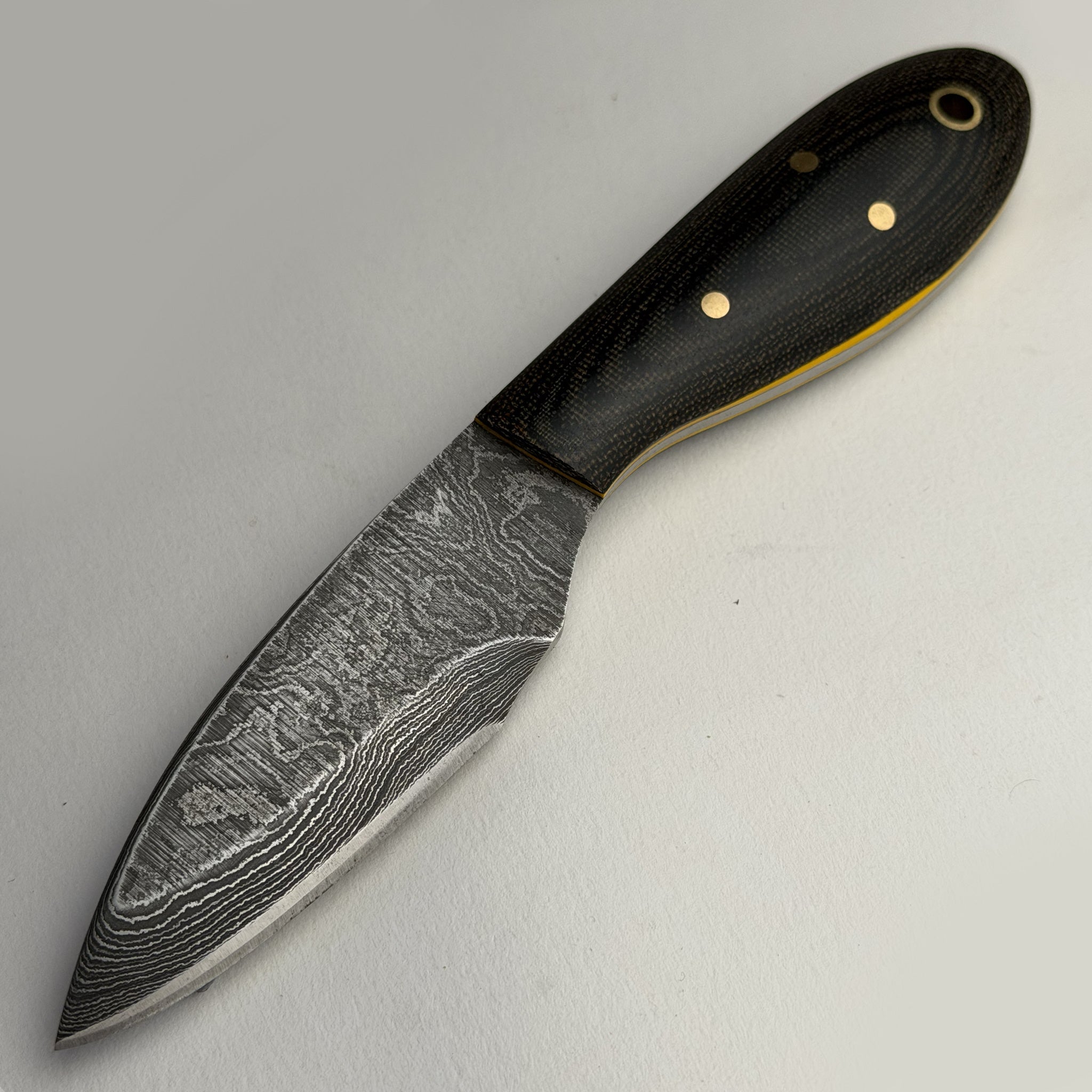 Woody's Damascus Drop Point Black Magic Stinger
