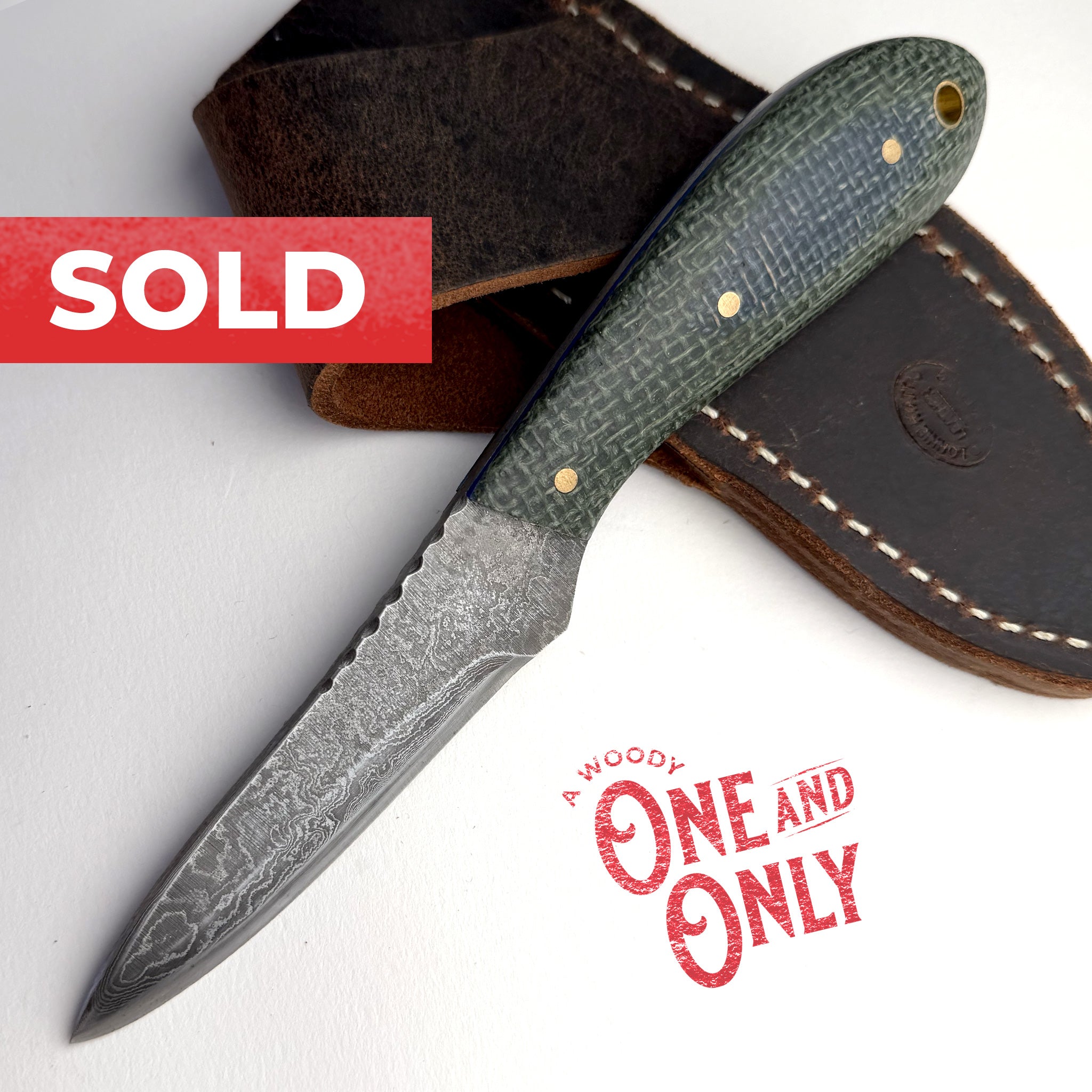 Woody's Damascus TR Max Field Knife