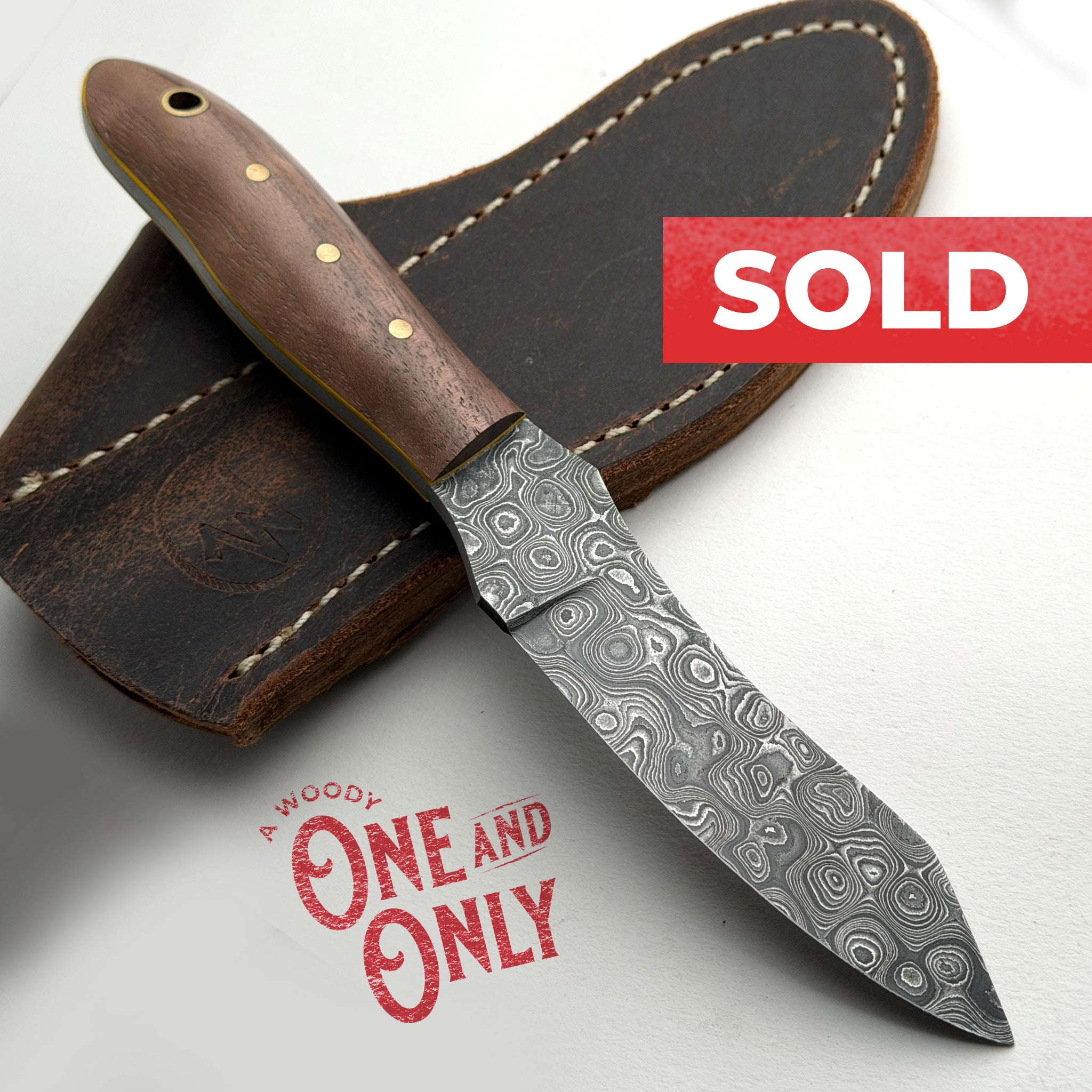 Gus' BuckShot Bama Damascus Gent's Sunday Carry Razor