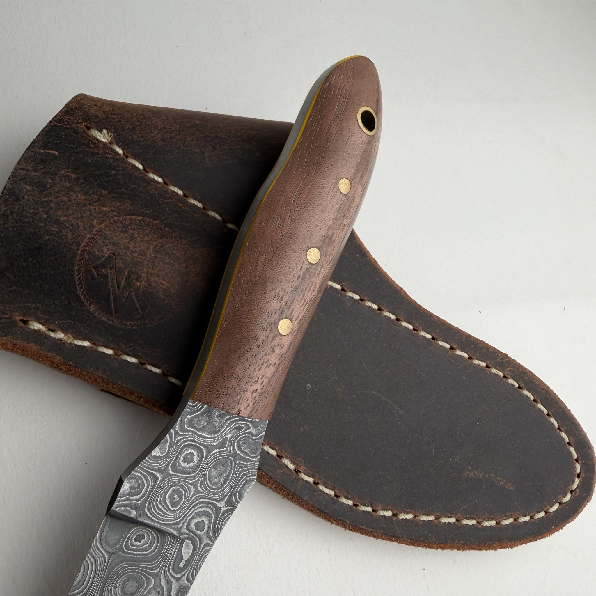 Gus' BuckShot Bama Damascus Gent's Sunday Carry Razor