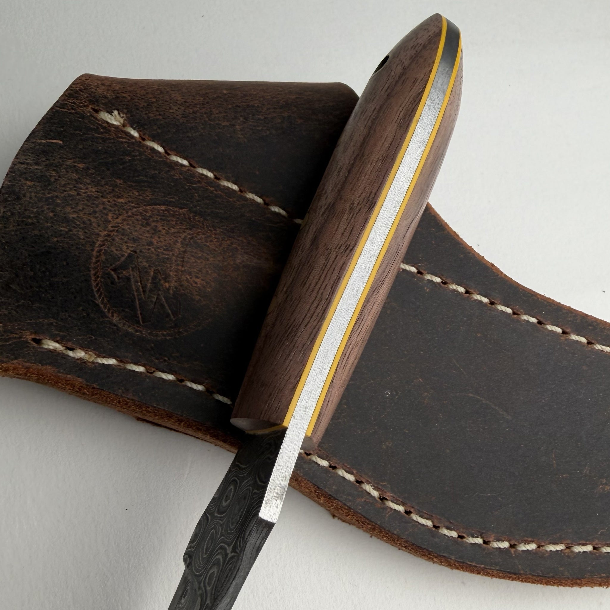 Gus' BuckShot Bama Damascus Gent's Sunday Carry Razor