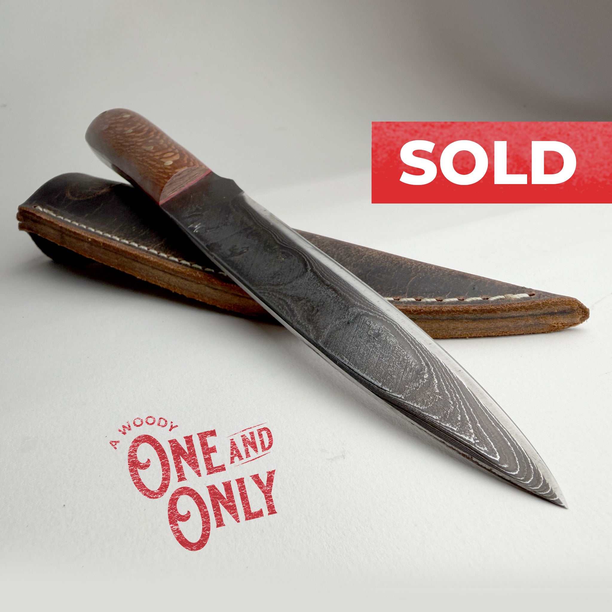 Woody's Damascus Finnish Style PUUKKO Knife