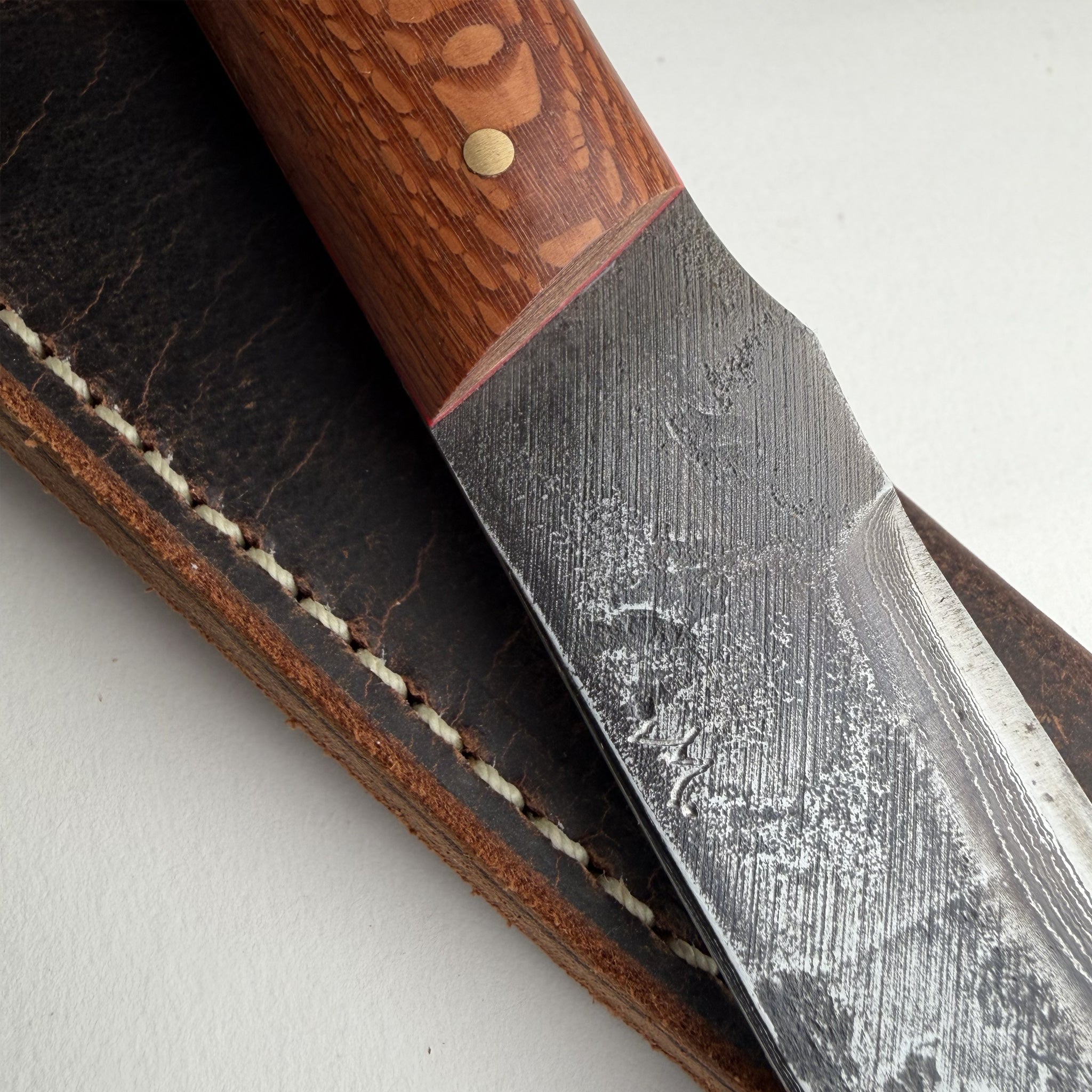 Woody's Damascus Finnish Style PUUKKO Knife
