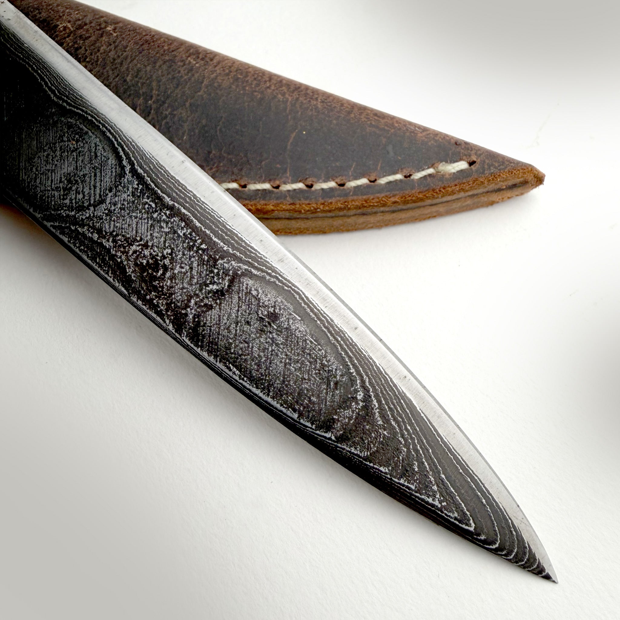 Woody's Damascus Finnish Style PUUKKO Knife