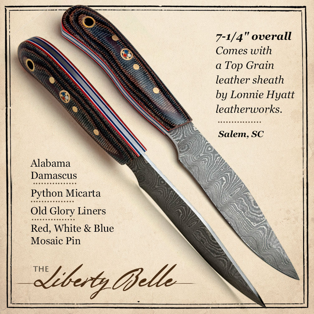 Handmade Bi-and-a-Half 7-1/4" Inaugural Liberty Belle