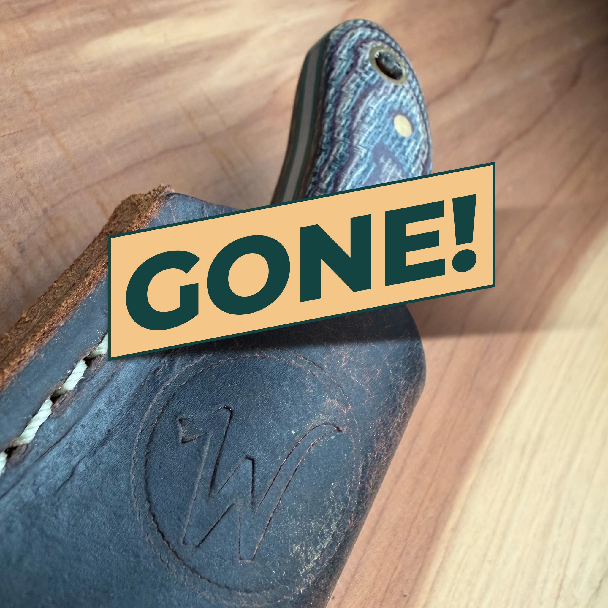 One & Only Damascus Python Micarta Modified  Southern Lady