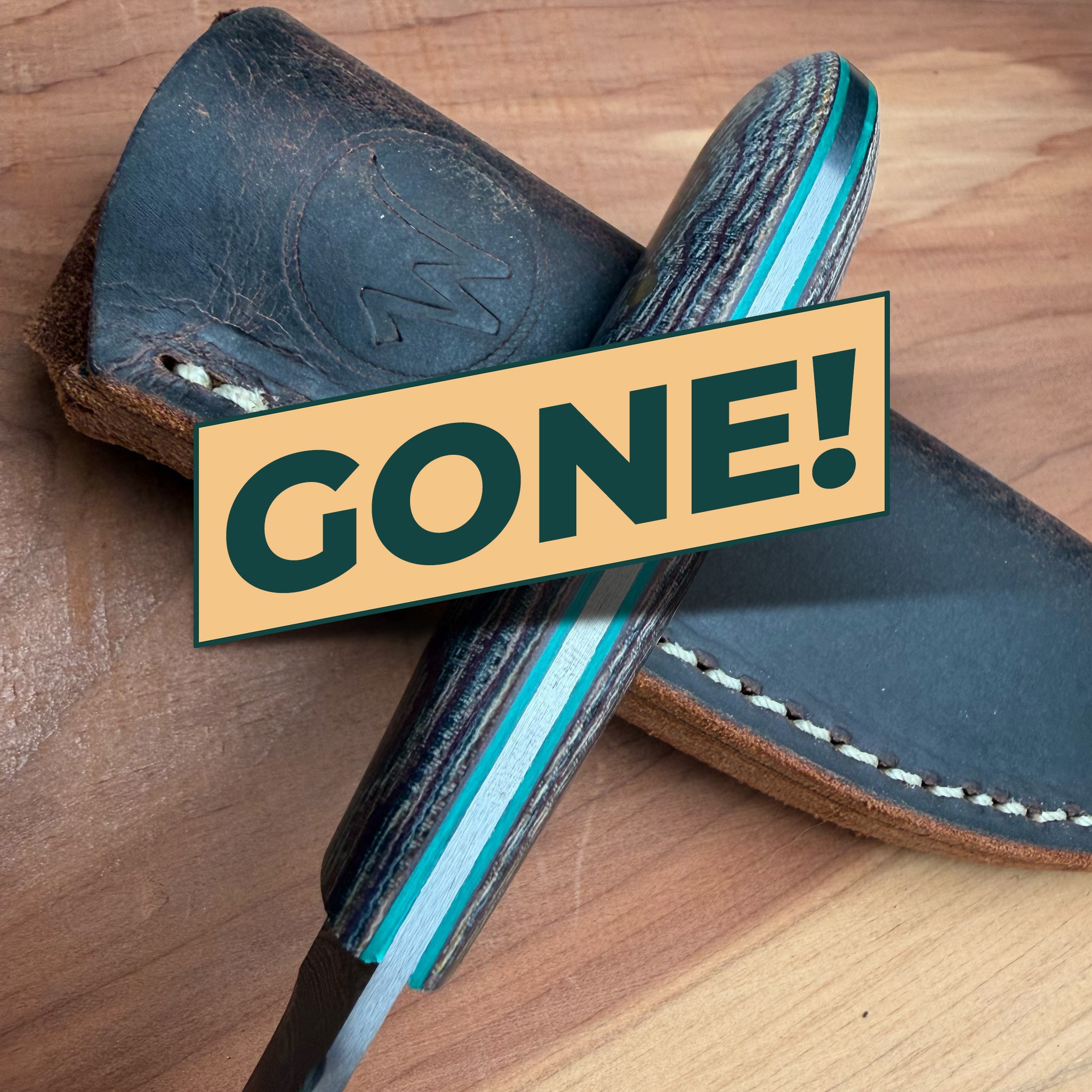 One & Only Damascus Python Micarta Modified  Southern Lady