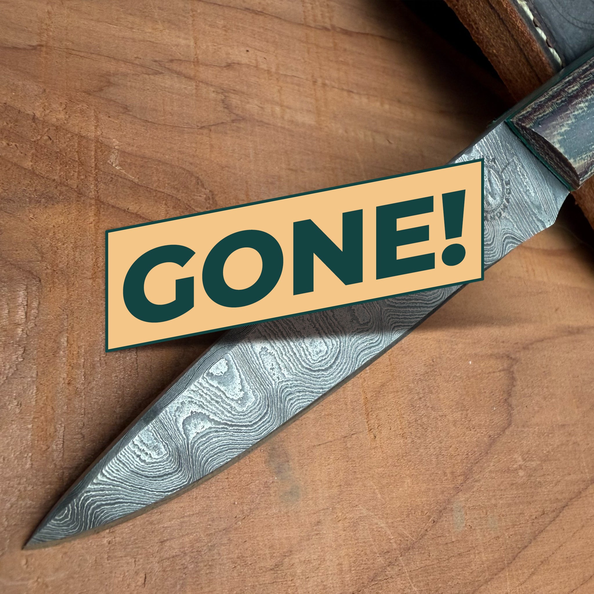 One & Only Damascus Python Micarta Modified  Southern Lady