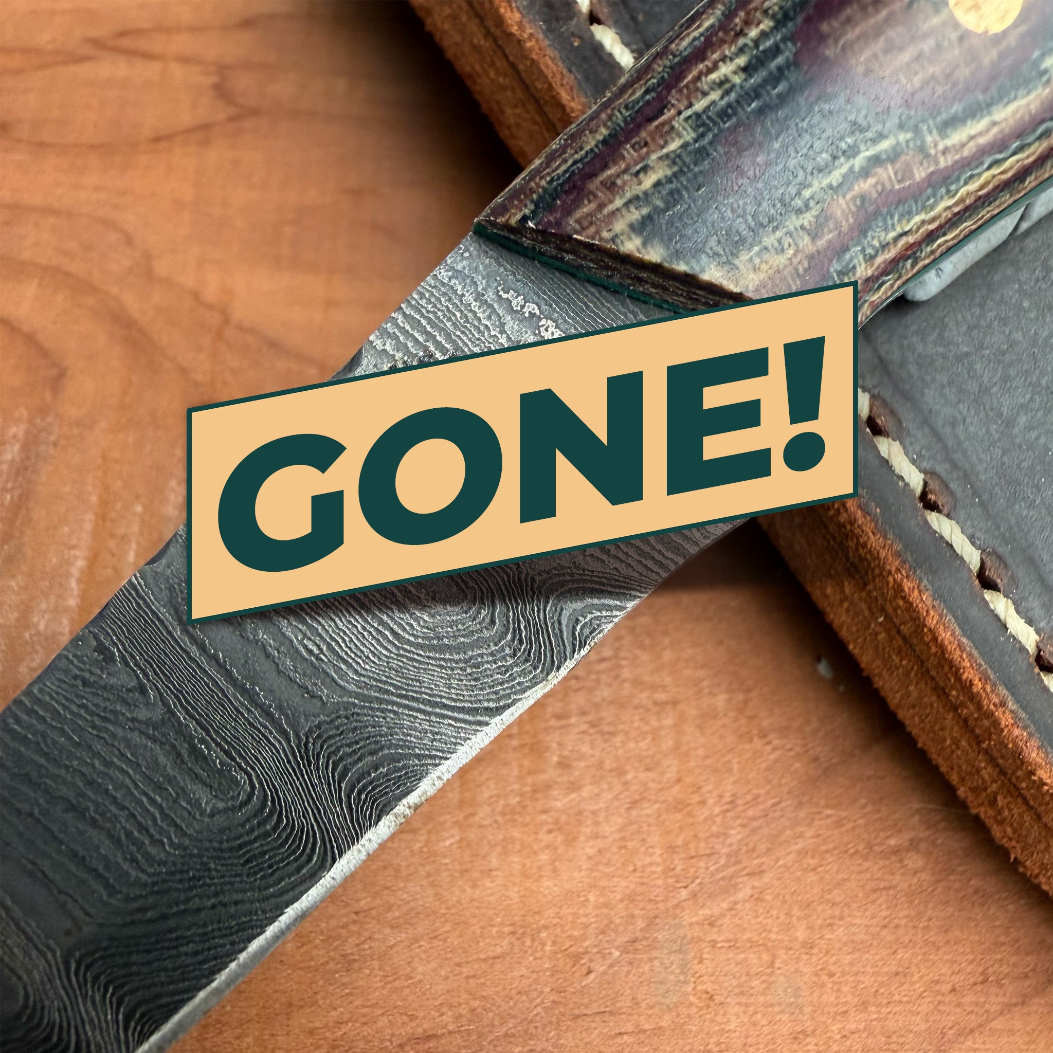 One & Only Damascus Python Micarta Modified  Southern Lady