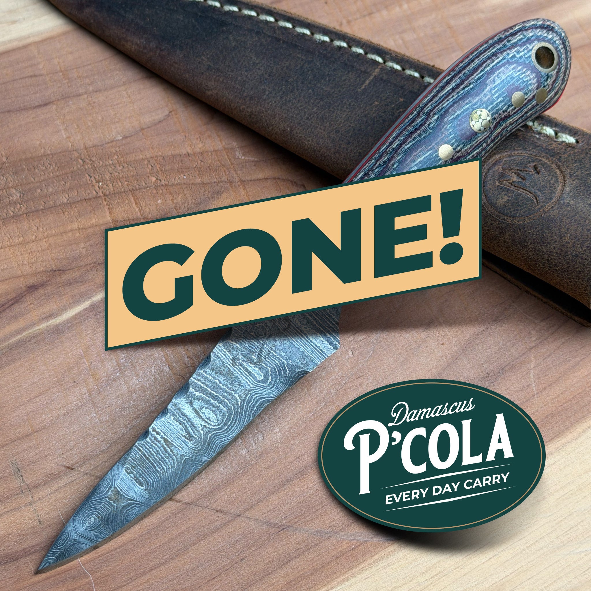 Python Woody One & Only Damascus Python Micarta P'Cola – Woody Brand Knives