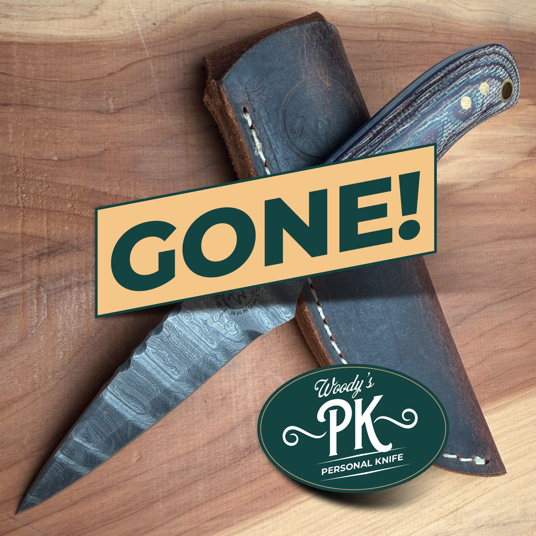 One & Only Damascus/Python Micarta PK