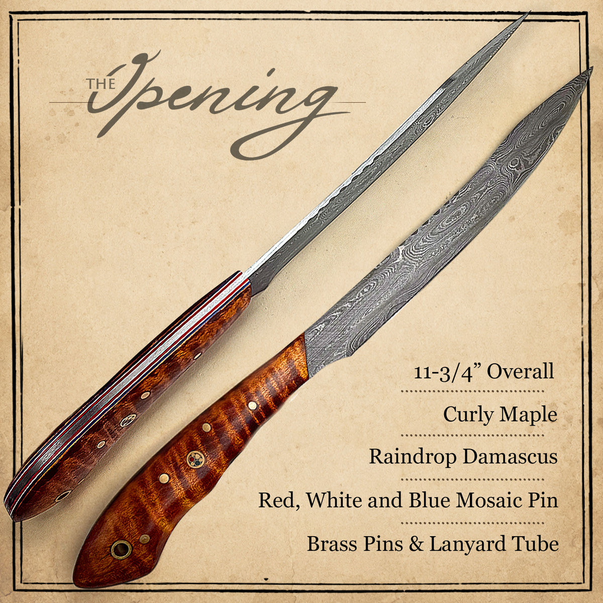 Handmade Bi-and-a-Half 11-3/4" Frontier Opening